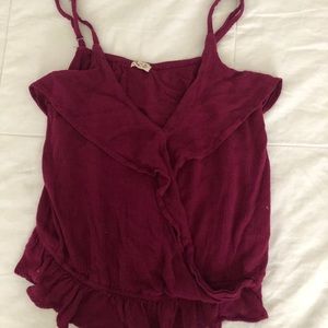 Burgundy Hollister Blouse